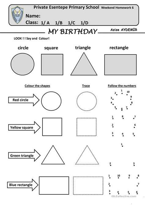 Learn more about geometry by creating a paper triangular prism! shapes - English ESL Worksheets for distance learning and ...