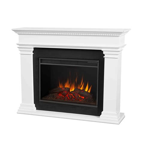 Antero Grand Electric Fireplace In White By Real Flame