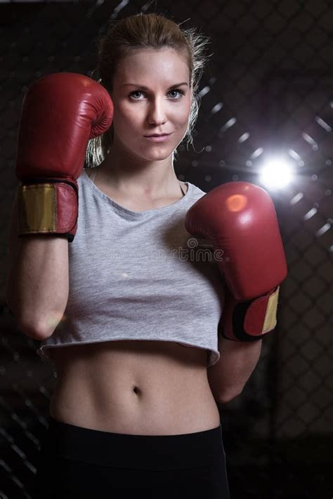 woman wearing boxing gloves stock image image of boxer fitness 51032073