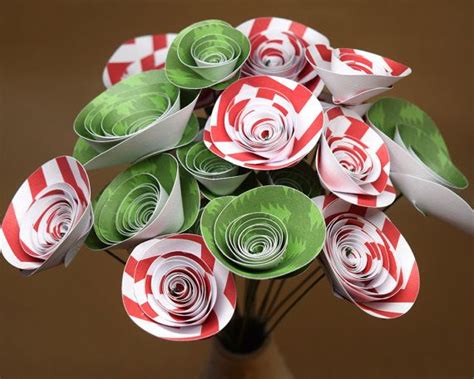 Christmas Tree And Candy Cane Bouquet 21 Holiday Paper Etsy Teacher