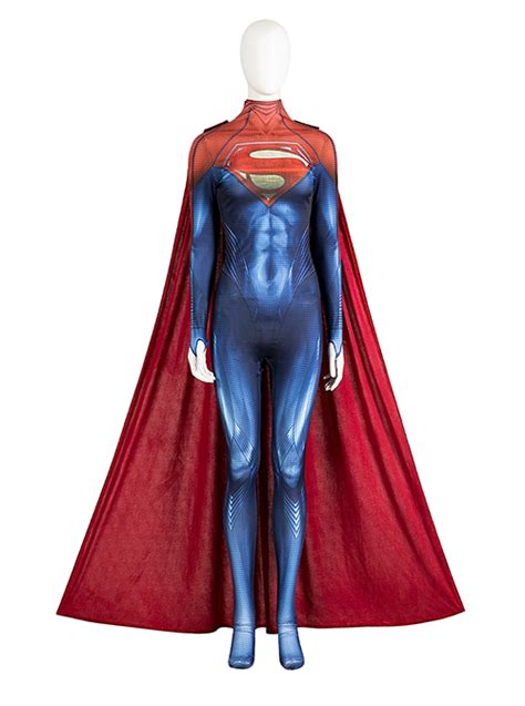 Movie The Flash Supergirl Kara Zor El Halloween Cosplay Costume Bodysuit Full Set Magic Wardrobes