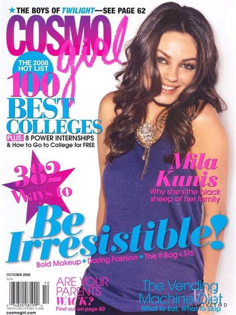 Cover Of Cosmogirl Usa With Mila Kunis October 2008 Id