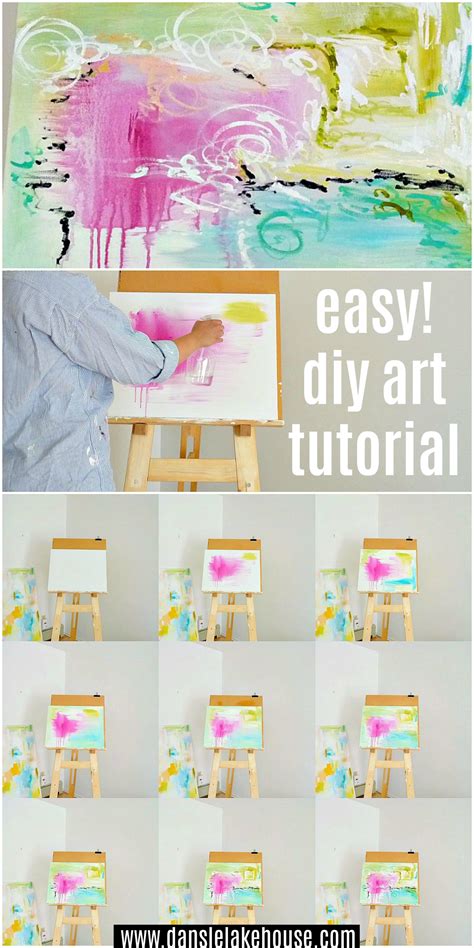 Diy Abstract Art Tutorial With Step By Step Photos Instructions