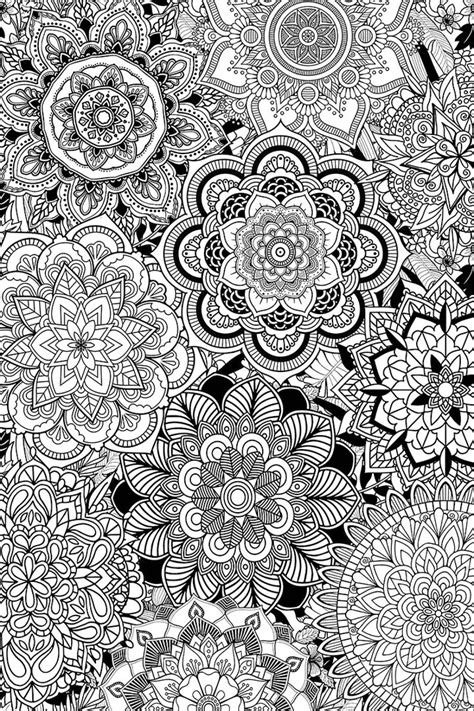 Mandalas Giant Coloring Poster Relaxing Coloring Therapy Etsy