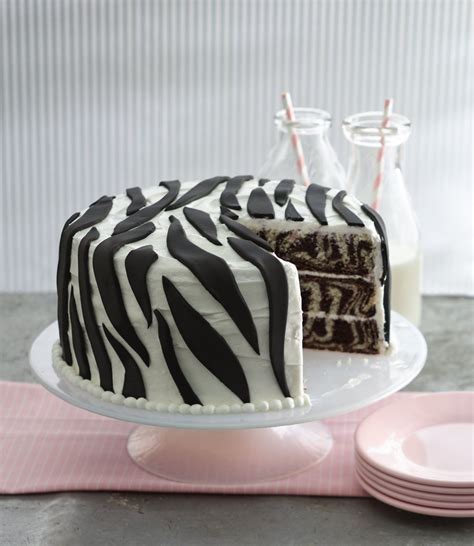 Zebra Layer Cake Recipe Zebra Cake Cake Zebra Birthday Cakes