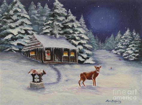 White Christmas Painting By Lora Duguay Pixels