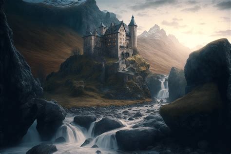 The Castle Sits Atop A Waterfall And Is Stunning