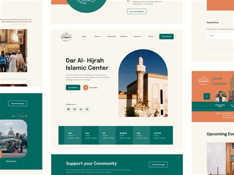 Dar Al Hijrah Islamic Center Website By Papiya Sultana On Dribbble