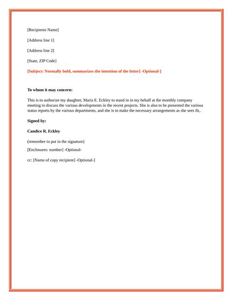 Sample letter of resignation though it is not necessary to give a reason, it is standard business procedure to send written notice informing your employer that you are. 9+ Financial Authorization Letter Examples - PDF | Examples