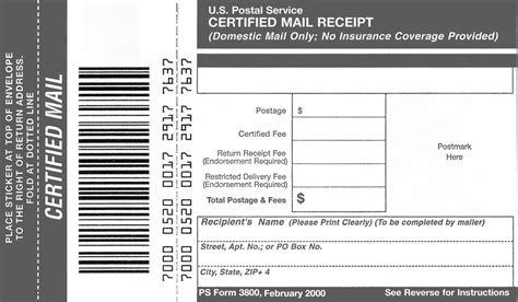 domestic mail manual  certified mail