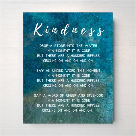 Kindness Poem Etsy