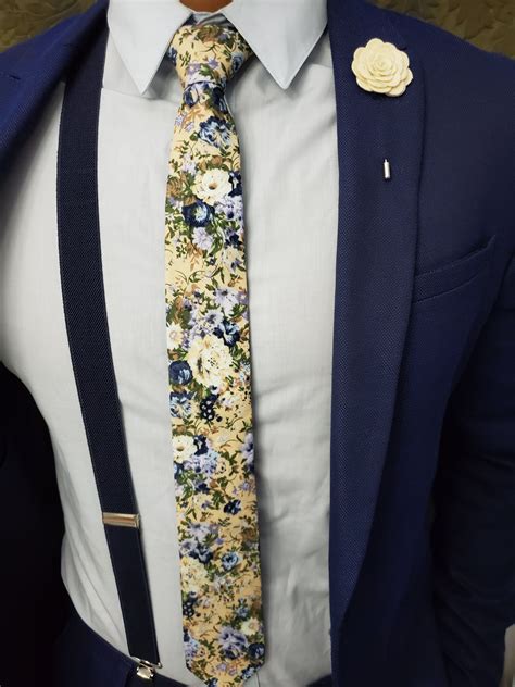 Considered A Floral Tie For Your Wedding Our Floral Blue Star Tie Is A Great Option Pairs