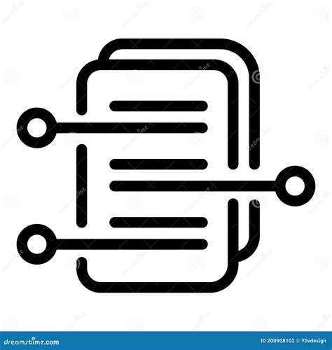 Assignment Project Icon Outline Style Stock Vector Illustration Of