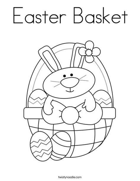 easter basket coloring page twisty noodle