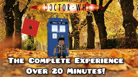 Doctor Who Roblox The Complete Experience Series 1 Youtube