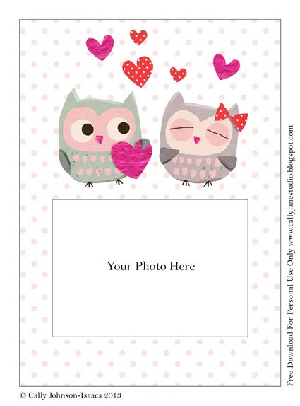 Be Differentact Normal Printable Valentine Photo Frame Cards