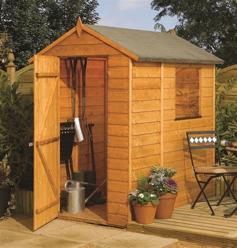 This Rowlinson 6X4 apex garden shed is built using 12mm tongue & groove 