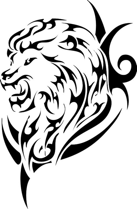 18 Magnificent Tribal Lion Tattoo Only Tribal
