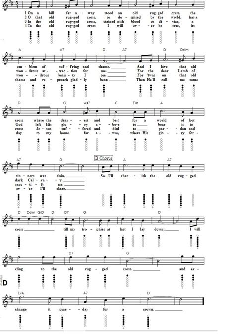 The old rugged cross lyrics and chords