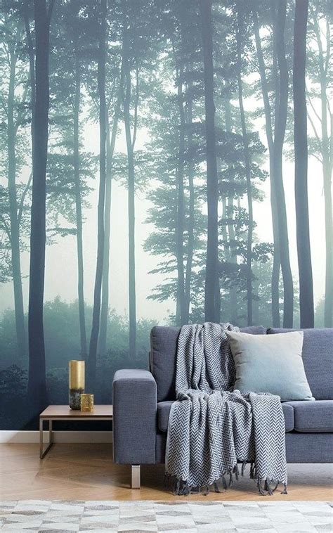 Wall Paper Mural Sea Of Trees Forest Wallpaper Image Sea Of Tree