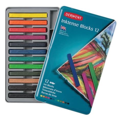 Derwent Inktense Block Color Tin Set Watercolor Pencils