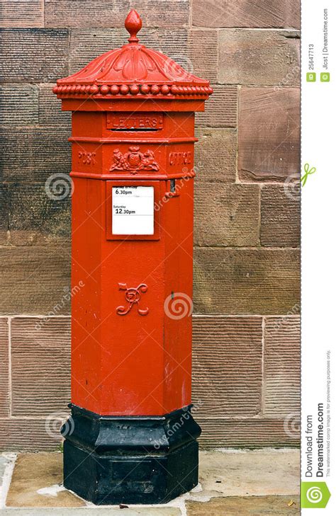 British Victorian Hexagonal Royal Mail Postbox Stock