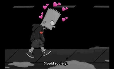 Bart simpson iphone heart broken wallpaper. Stupid Society Bart Simpson in 2020 | Brocken