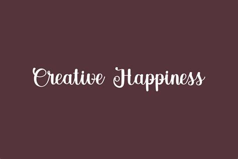 Creative Happiness Fonts Shmonts