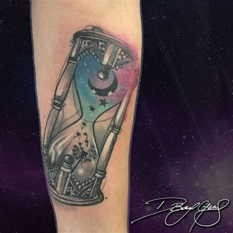 Galaxy Hourglass Tattoo For Those Who Value Time