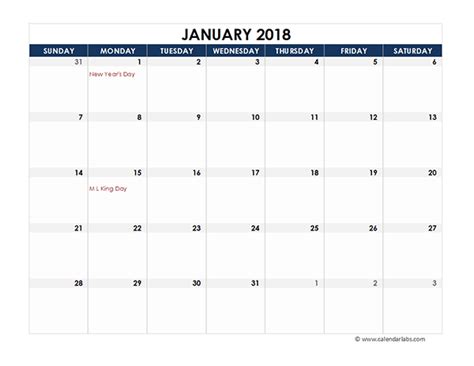 Informationen zu fotokalender 2021 (vorlagen für excel, word. 2018 Excel Calendar Spreadsheet Template - Free Printable ...
