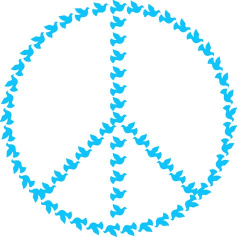 Peace Sign With Doves Vector Clipart Image Free Stock Photo Public