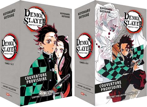 Coffrets Collectors Mangas Demon Slayer T01 à T03 Et T04 à T06