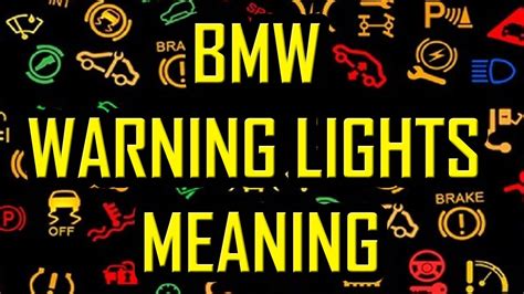Bmw Warning Lights Meaning Youtube