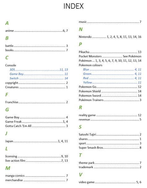 Word Index Using A Concordance File To Build An Index Page In Word