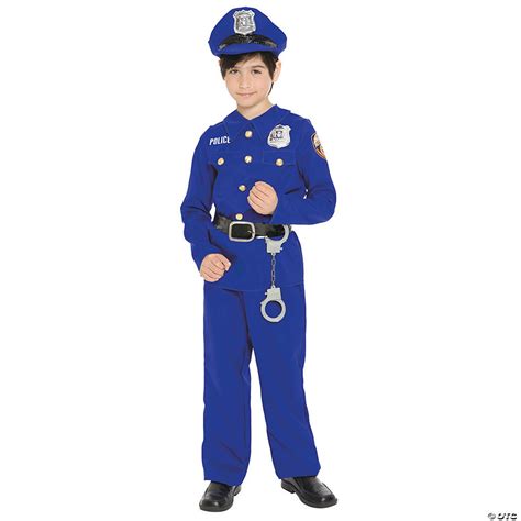 Kids Blue Police Officer Costume Oriental Trading