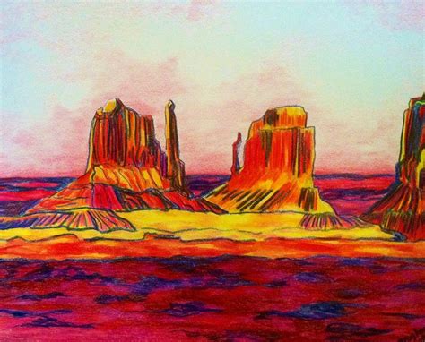Arizona Desert Drawing By Meghan Gallagher