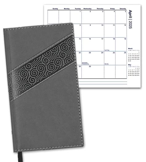 2024 Skyline Monthly Pocket Planner Duo Swirl Promotional Imprinted