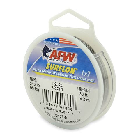 Afw Surflon Nylon Coated 1x7 Stainless Steel Leader Wire Roys Bait