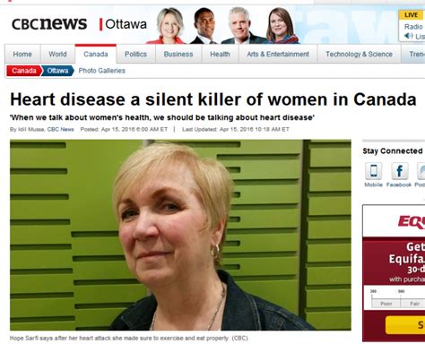 Heart Disease A Silent Killer Of Women In Canada Not A Mans Issue