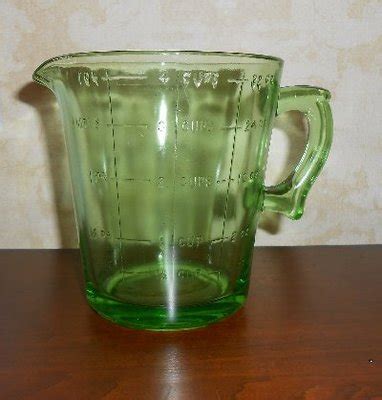 Vintage Green Depression Glass Cup Measuring Cup Beautiful