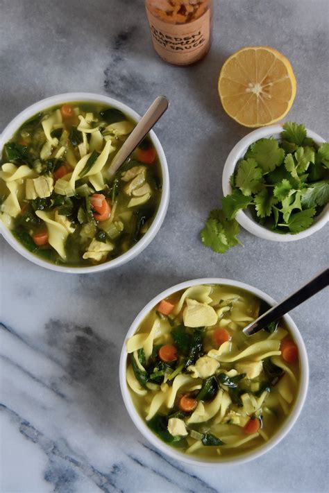 Also, this recipe makes twice as many meatballs as you'll need for the soup. Ginger Chicken Noodle Soup | Healthy and Comforting Recipe