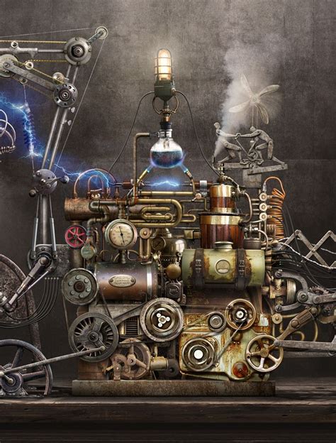 Steampunk Of The Cogs On Behance Steampunk Artwork Steampunk