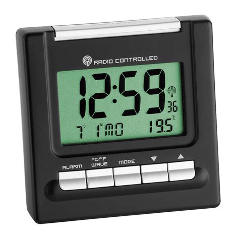 Digital Radio Controlled Alarm Clock With Temperature Tfa Dostmann