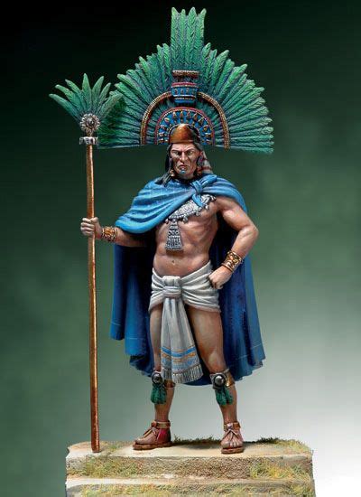 Moctezuma Ii 1520 Moctezuma Ii Aztec Warrior Mayan Art