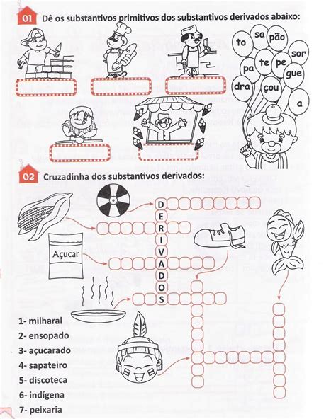 Atividades Substantivo Primitivo E Derivado