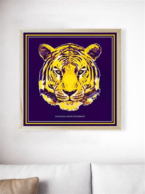 Printable LSU Tiger Art LSU Tigers Print Louisiana Art Mens Decor