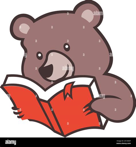 Little Brown Bear Reading Book Stock Vector Image & Art - Alamy