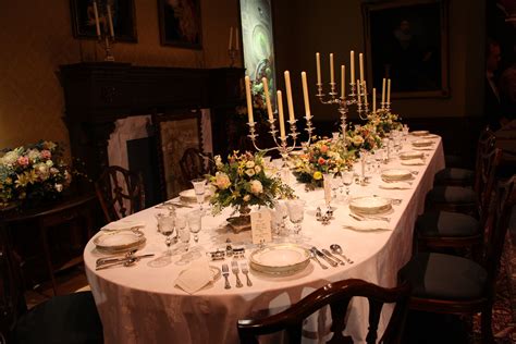 The bells used by the upstairs residents to summon the servants have loomed over the downstairs dining room since the very first episode of downton and they have. "Downton Abbey" exhibition in Manhattan: the dining room ...