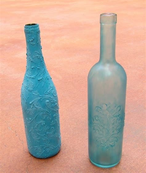 Tutorial Faux Sea Glass Bottles Dollar Store Crafts Blue Bottle Bottle Art Recycled Bottles
