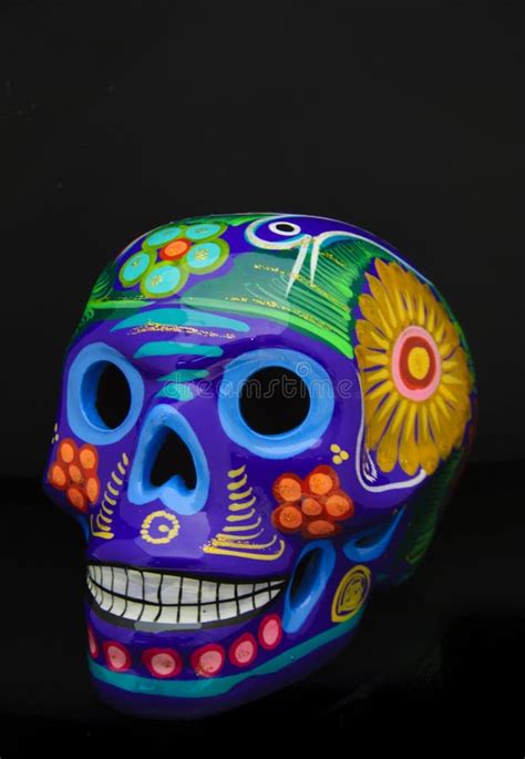 Hand Painted Traditional Mexican Sugar Skull Stock Photo Image Of